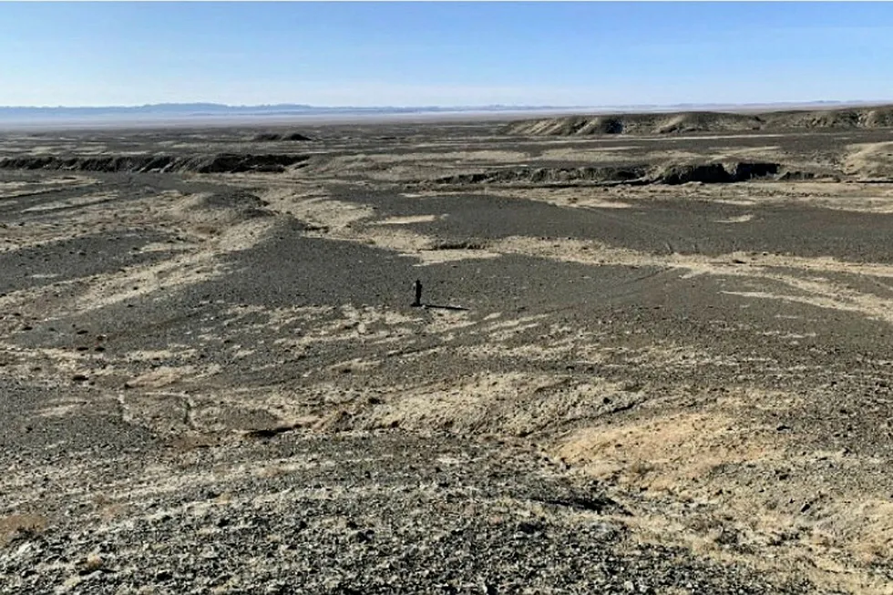 Mongolian exploration: the Nomgon-1 well location – looking South towards China