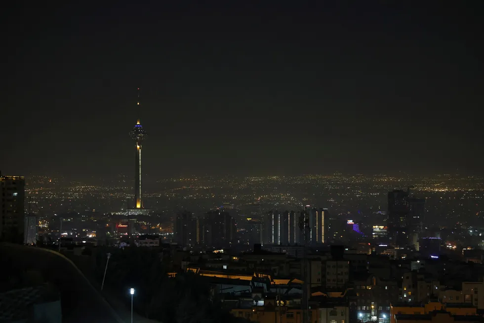 Teheran, hovedstaden i Iran. Bilde tatt tidlig lørdag, 26. oktober 2024.