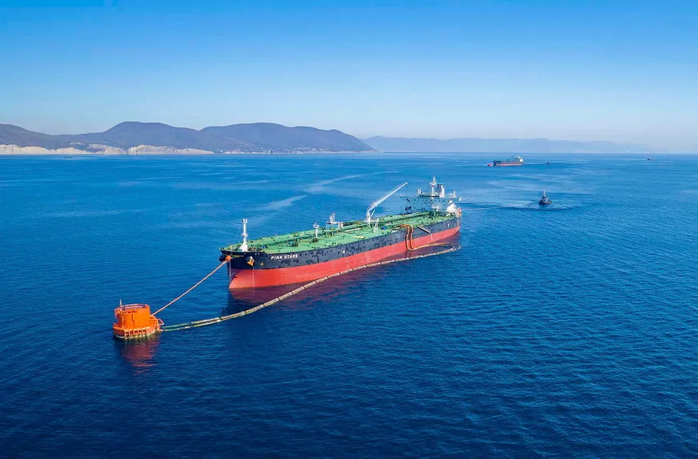 Safety first: Caspian Pipeline’s marine tanker loading buoys near the Black Sea coast close to the port of Novorossiysk