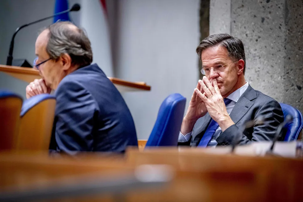 Tough one: Dutch State Secretary for Mining Hans Vijlbrief (left) and Prime Minister Mark Rutte (right) are to decide on the date for closing the Groningen gas field.