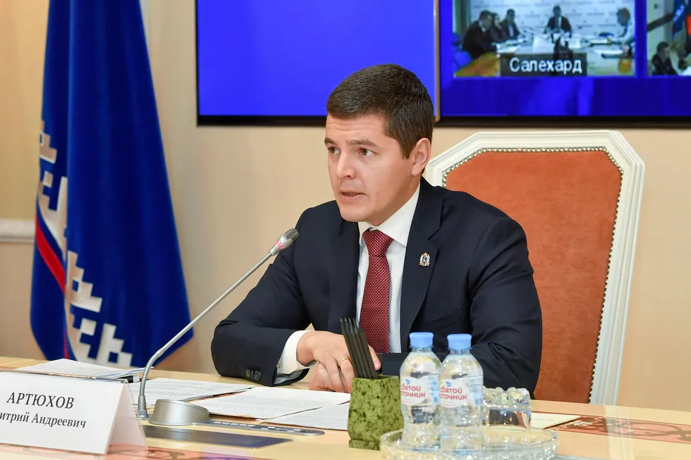 Quick action: A governor of the Yamal-Nenets region in Russia, Dmitry Artyukhov