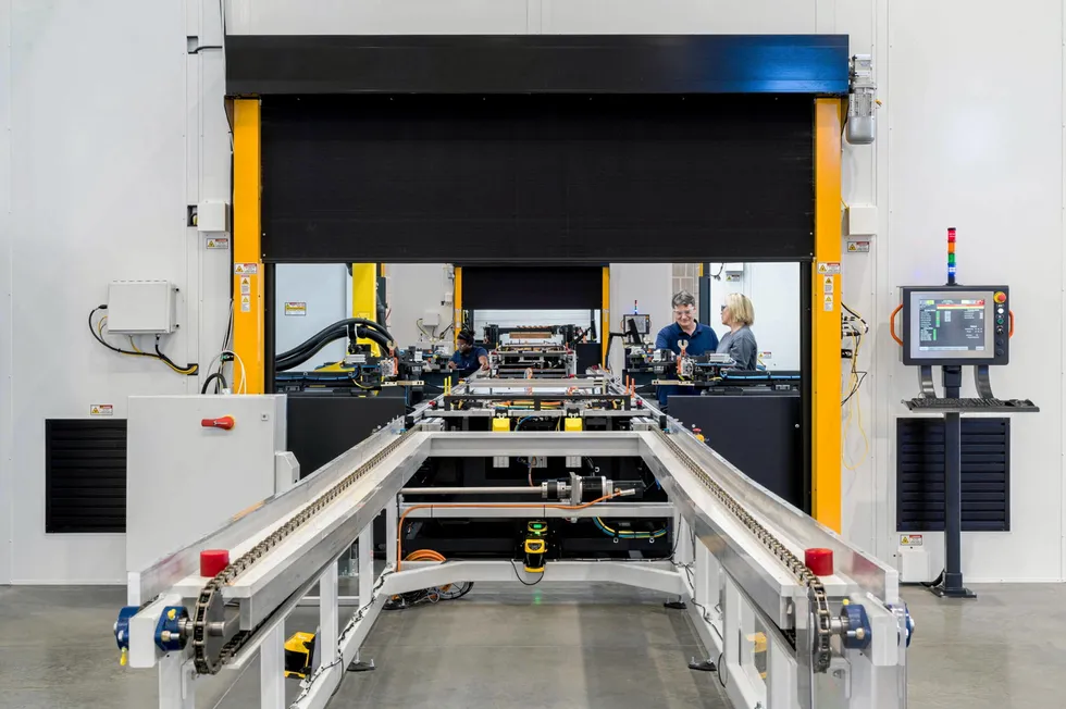 A production line at Verdagy's new gigafactory in California.