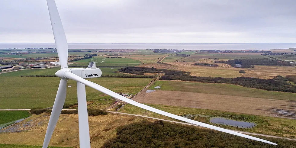 A Vestas V120-2.2MW turbine similar to those for the US repowering projects