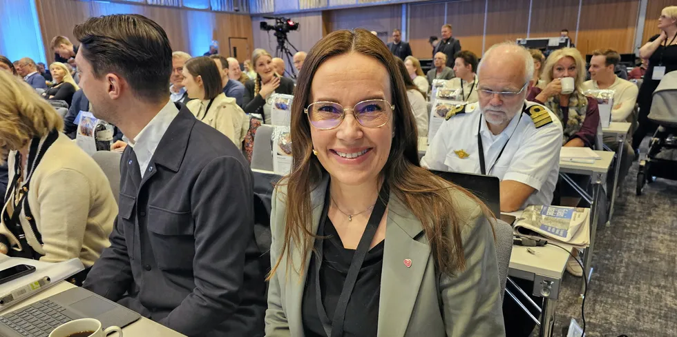 Fiskeri- og havminister Marianne Sivertsen Næss. På årsmøtet til Norges Råfisklag.