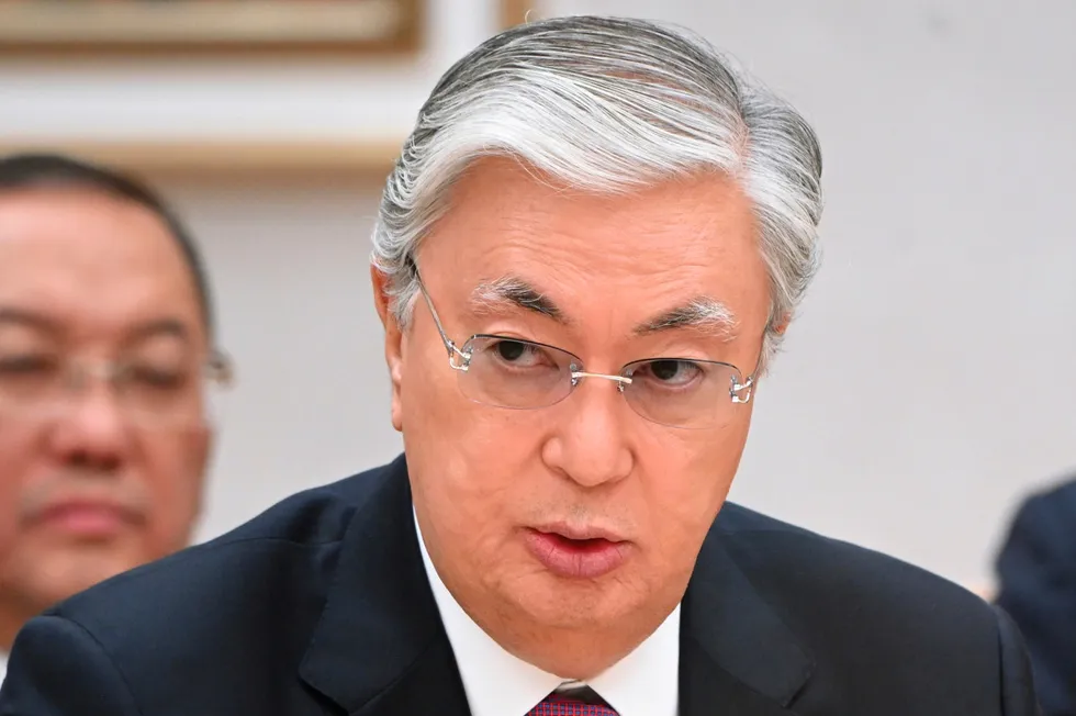 Revenues wish: Kazakhstan President Kassym-Jomart Tokayev.