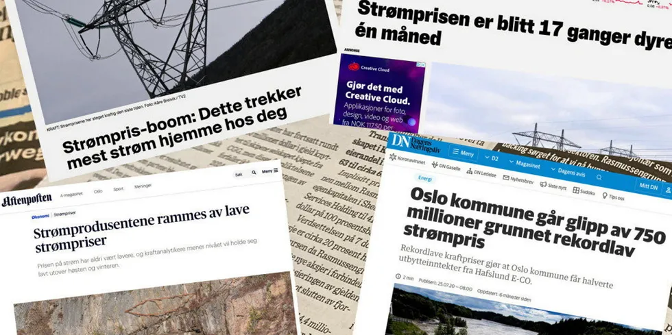 Hittil i år har det blitt laget et stort antall saker i norske medier om strømpriser.