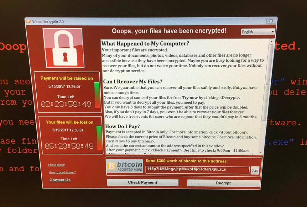 Et skjermdump fra en datamaskin ved et britisk sykehus fredag. Foto: @fendifille via AP / NTB scanpix