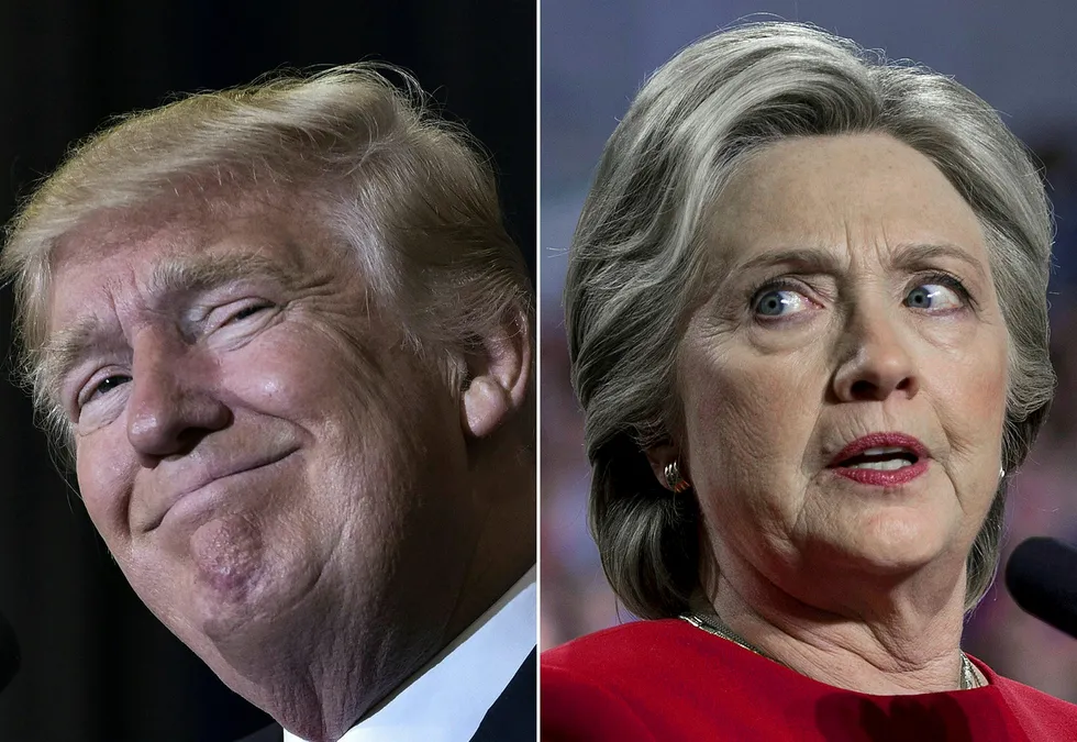 De fleste meningsmålingene viste at Hillary Clinton ville vinne den amerikanske valgkampen, men så stakk Donald Trump overraskende av med seieren. Foto: Mandel Ngan/Brendan Smialowski/AFP/Scanpix