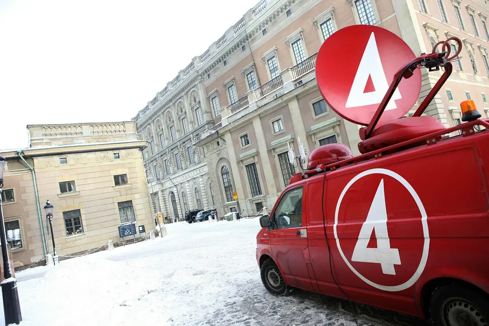 Telia bekreftet fredag morgen et oppkjøp av Bonnier Broadcasting som blant annet har den svenske kanalen TV4. Foto: Fredrik Persson / SCANPIX