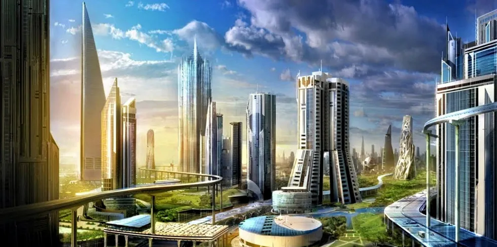 CGI of 'Neom' future city in Saudi Arabia