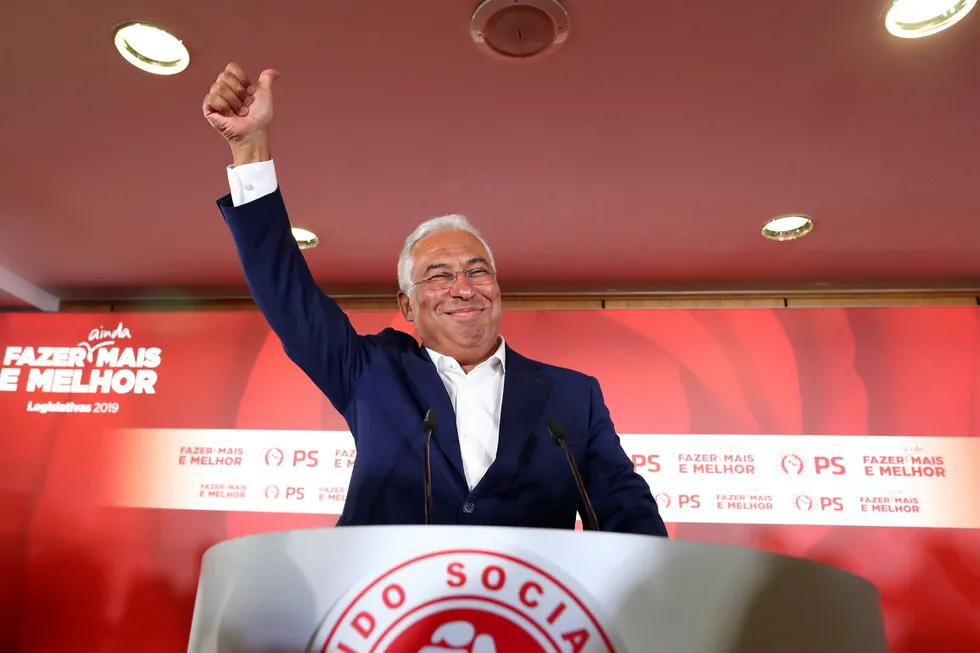 Sosialistpartiet (PS) og statsminister António Costa ble valgvinneren i Portugal.