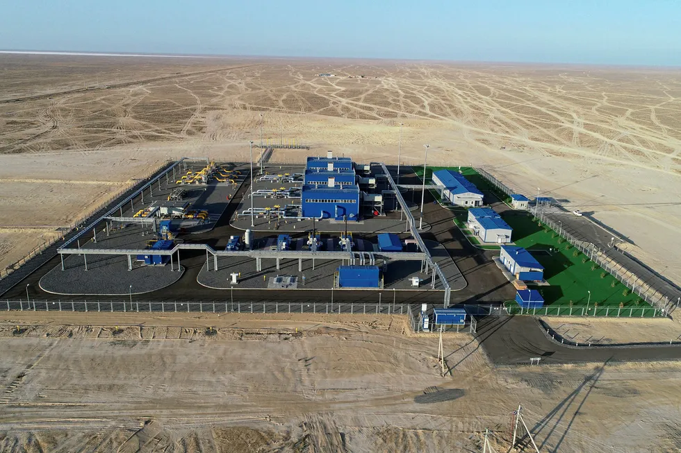Last link in chain: Ustyurt gas pumping facility at the Beyneu–Bozoy–Shymkent pipeline in Kazakhstan