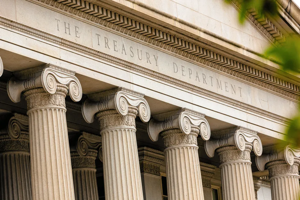 The US Treasury Department in Washington DC.
