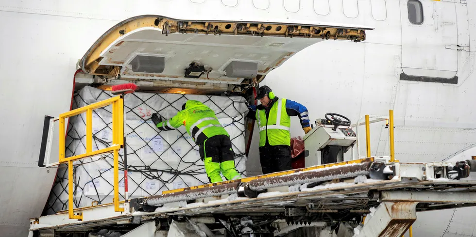 Laksen som sendes med flyfrakt til Asia oppnår som vanlig den høyeste kilosprisen.