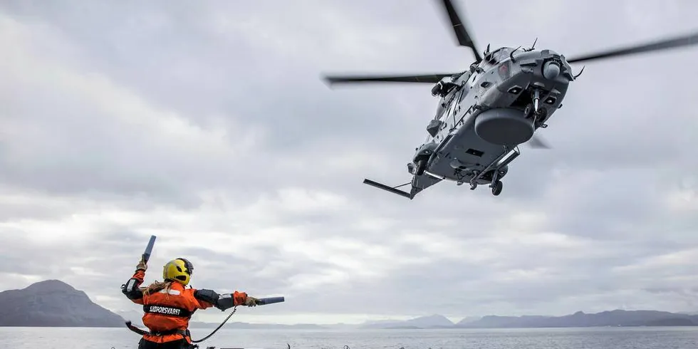 SVEKKET: Den trege innfasingen av kystvakthelikoptrene NH-90 gjør at kapasiteten til Kystvakta er vesentlig svekket.Foto: Jakob Østheim/Forsvaret