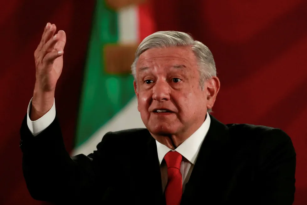 Oil rounds: Mexico's President Andres Manuel Lopez Obrador speaks at a news conference