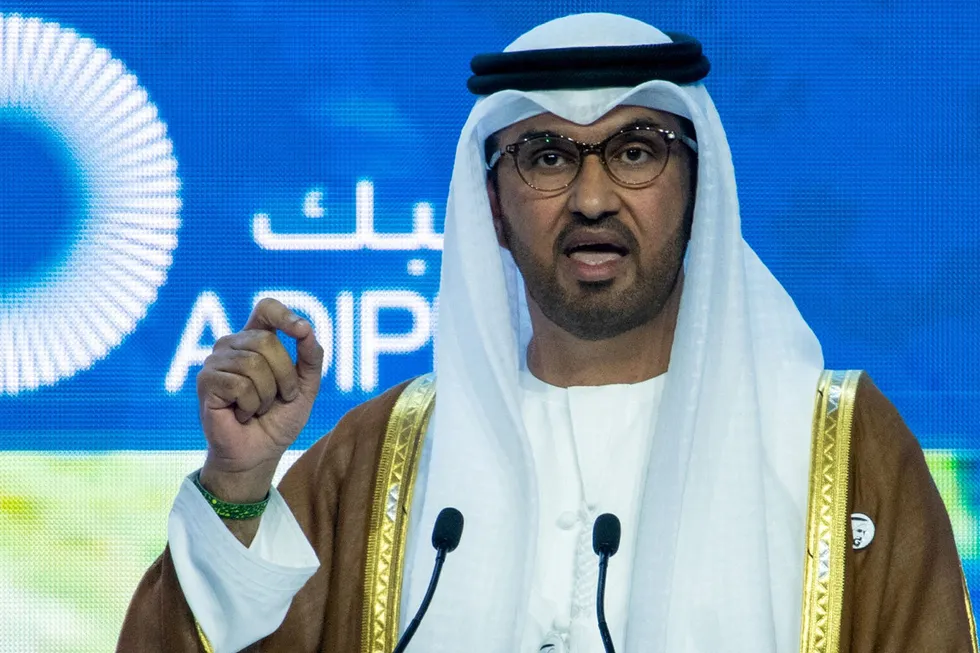 Ruwais LNG: Sultan Ahmed Al Jaber, chief executive of Adnoc group.