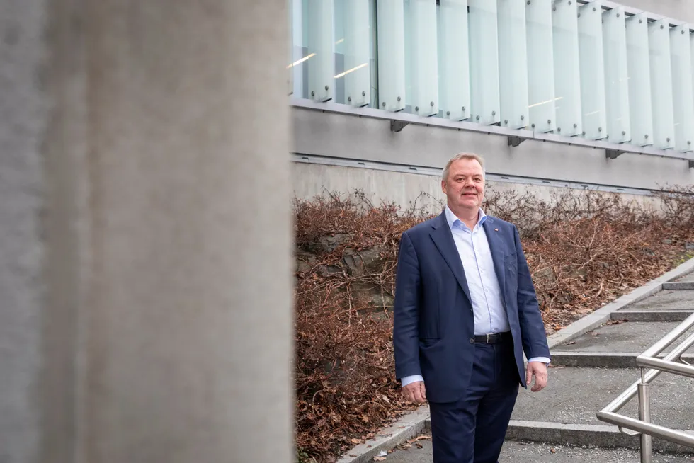 Konsernsjef Odd Arild Grefstad i Storebrand har sett aksjekursen stige friskt så langt i år.