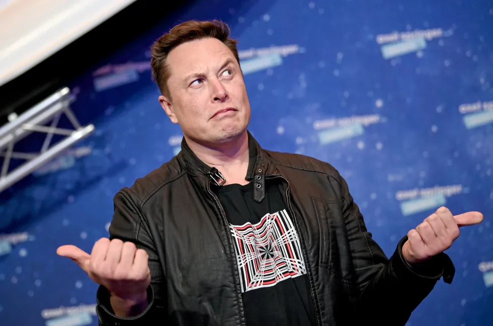 Elon Musk at an awards ceremony in Germany in 2020.