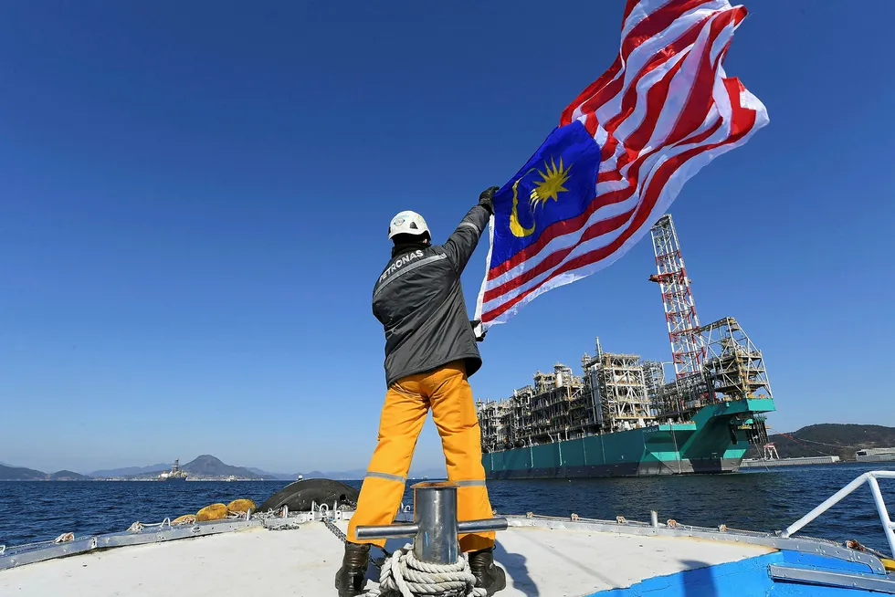Good time to wave the Malaysian flag: as Petronas' FLNG vessel Dua sets sail