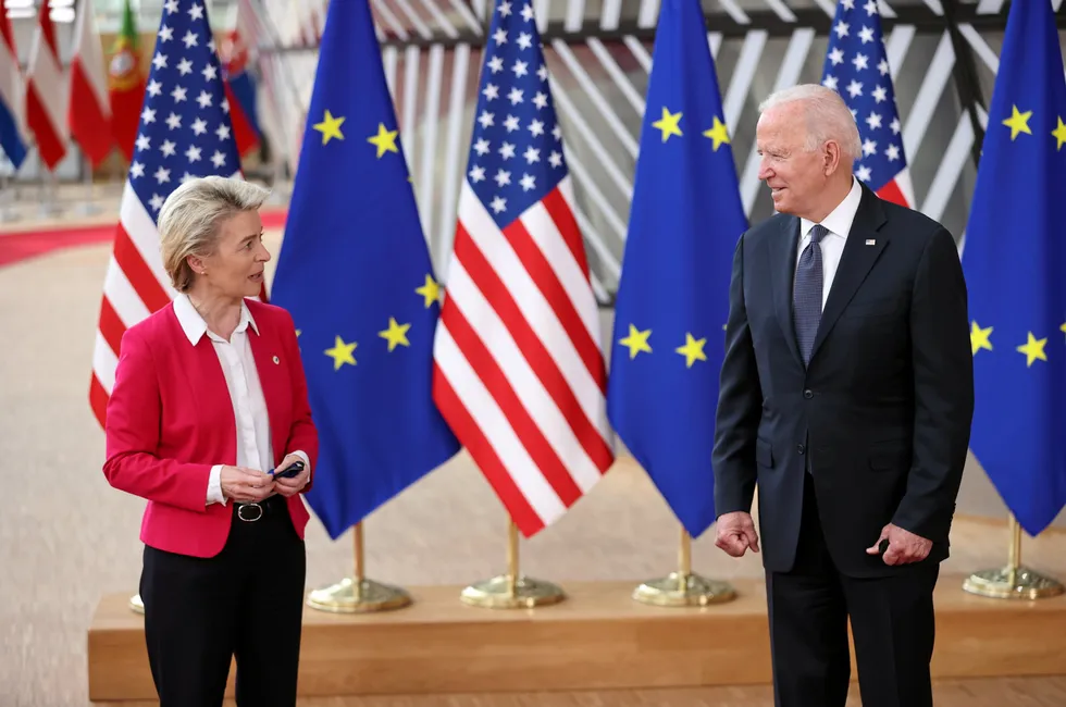 European Commission president Ursula von der Leyen and US president Joe Biden