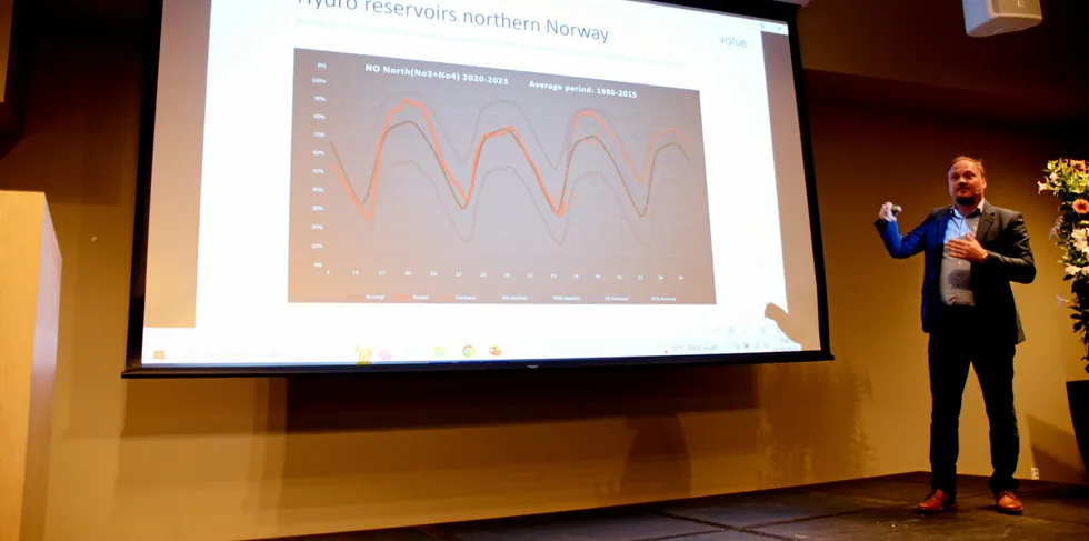 – Det er lite vann nå i Sør-Norge, det kommer til å være lite vann også etter at snøen har smeltet, sa Tor Reier Lilleholt i Volue på Distriktsenergi årskonferanse i Kragerø.
