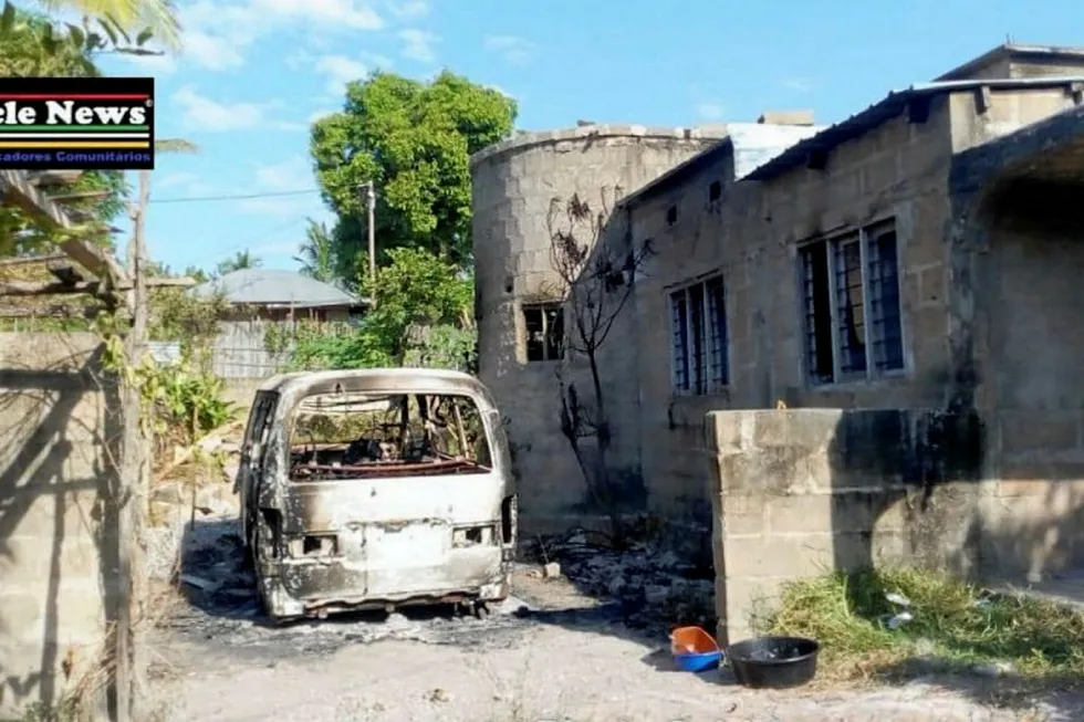 Aftermath: Macomia town was badly destroyed by Islamist militants