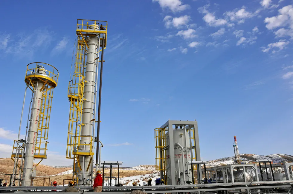 Simultaneous work: Genel Energy's existing facilities at the Bina Bawi field in Iraqi Kurdistan