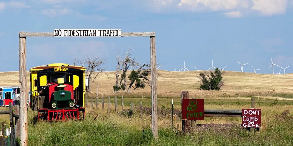 A wind farm in Wyoming