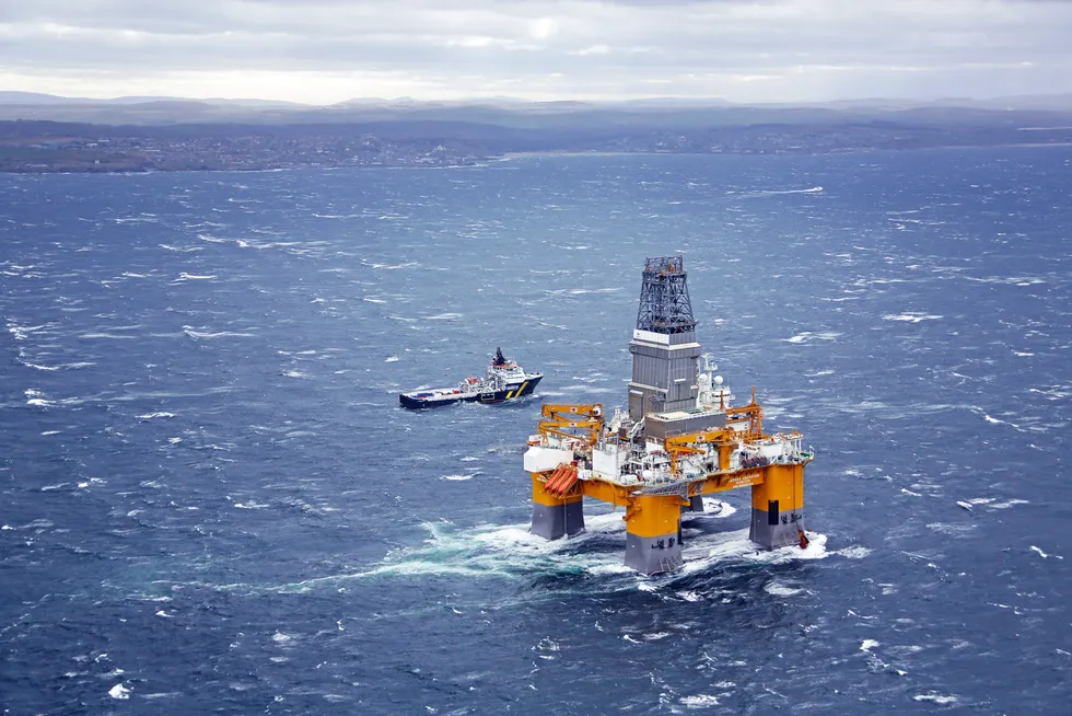 On all: the semi-submersible rig Deepsea Aberdeen drilled for Wintershall Dea offshore Norway