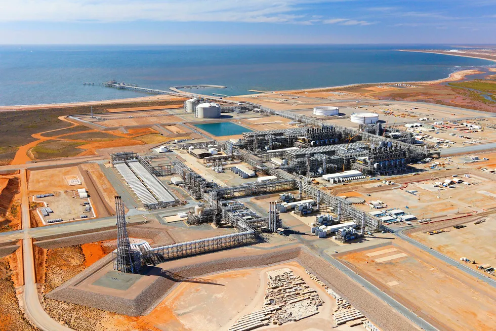 Domgas deal: Chevron's Wheatstone natural gas facility located near Onslow on Western Australia's Pilbara coast