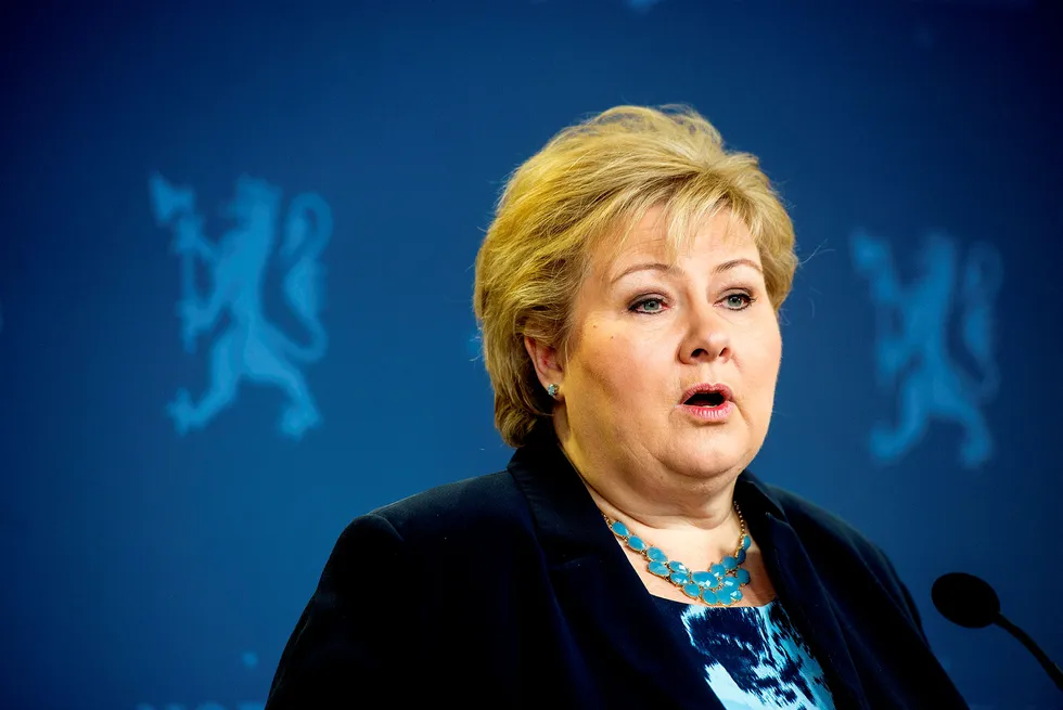 Statsminister Erna Solberg etterlyser sterkere politisk engasjement rundt EØS-avtalen, Foto: Mikaela Berg