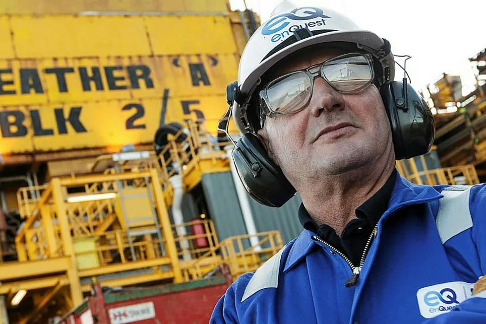 'Major' release: an EnQuest employee aboard the Heather Alpha platform in the UK North Sea