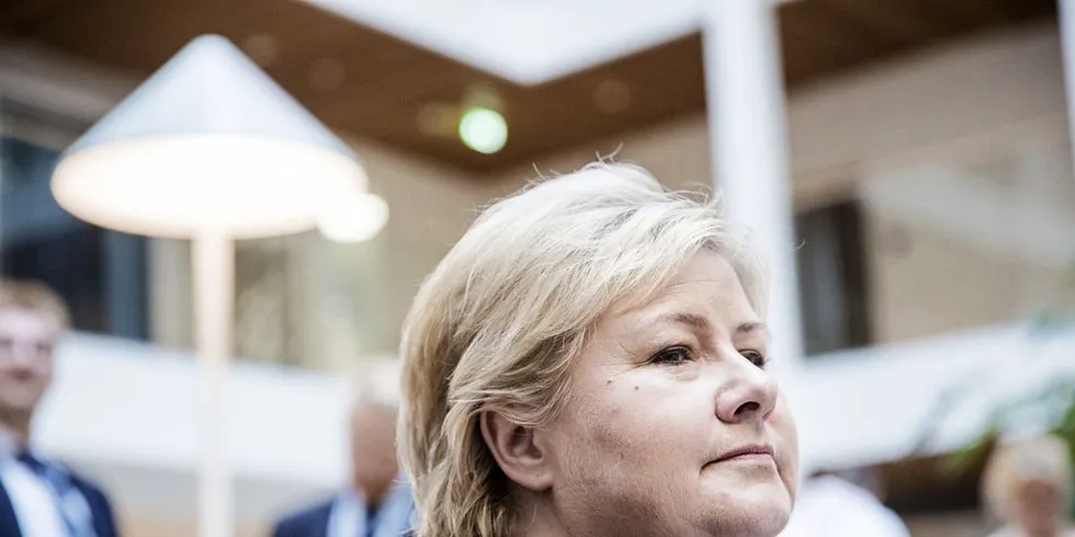 Statsminister Erna Solbergmå holde seg unna Lofoten og Vesterålen. Foto: Fredrik Bjerknes