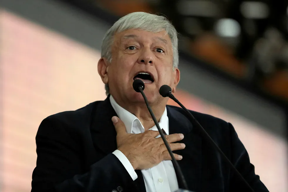 Reassurance: Mexico's president-elect Andres Manuel Lopez Obrador