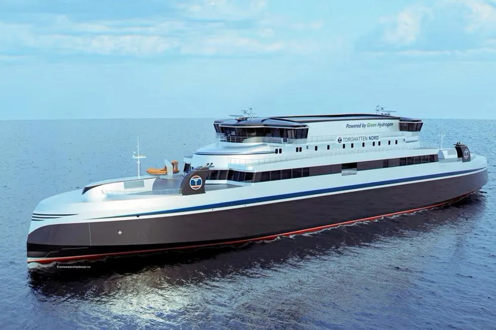 A computer rendering of the hydrogen ferry.