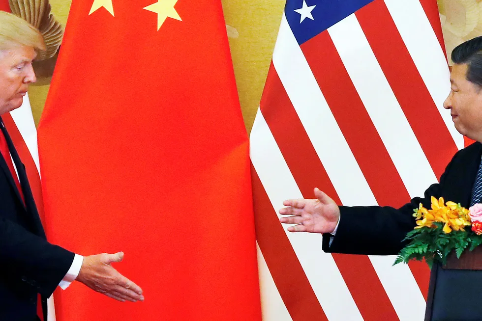 Den amerikanske presidenten Donald Trump økte tollsatsene på over 800 kinesiske produkter og fikk et kontant svar fra Kinas President Xi Jinping. Foto: Andy Wong/AP/NTB Scanpix