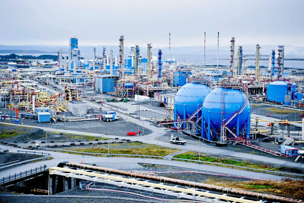 Emissions control: the Kaarsto gas processing plant in Norway