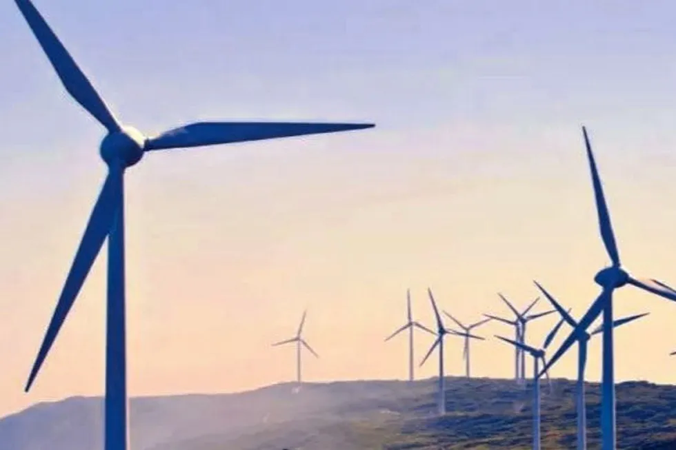 Green energy hub: an impression of a windfarm that could feed the proposed HyEnergy project in Western Australia
