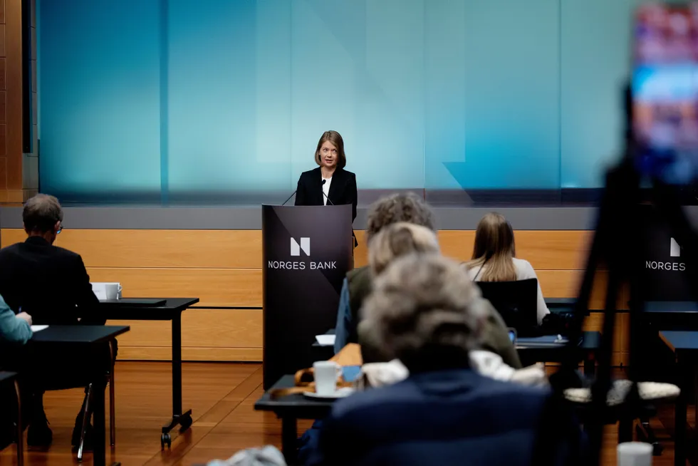 Sentralbanksjef Ida Wolden Bache skal kunngjøre Norges Banks rentebeslutning torsdag.