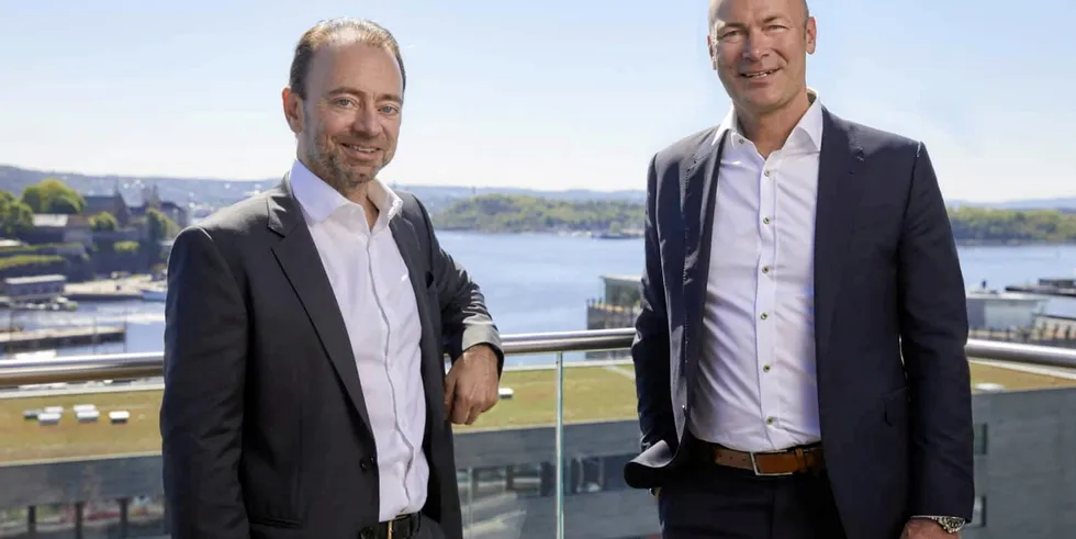 Seagust CEO Simen Elvestad (r) and chairman Morten Henriksen (l)