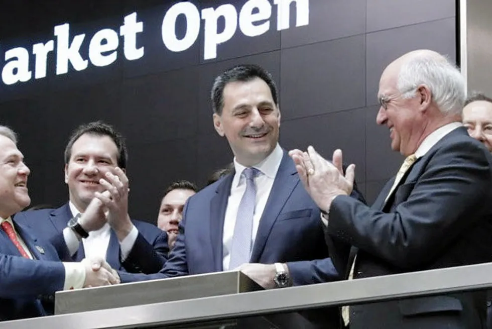 Energean chief executive Mathios Rigas in London during the company’s IPO in 2018.