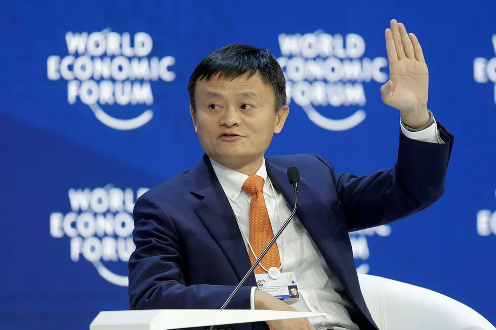 Alibabas grunnlegger Jack Ma skilte ut Ant Financial fra morselskapet og tok kontrollen i 2011. Nå er selskapet verdt minst 60 milliarder dollar og Alibaba skal lose selskapet mot børsnotering med en eierpost på 33 prosent. Foto: Markus Schreiber/AP/NTB Scanpix