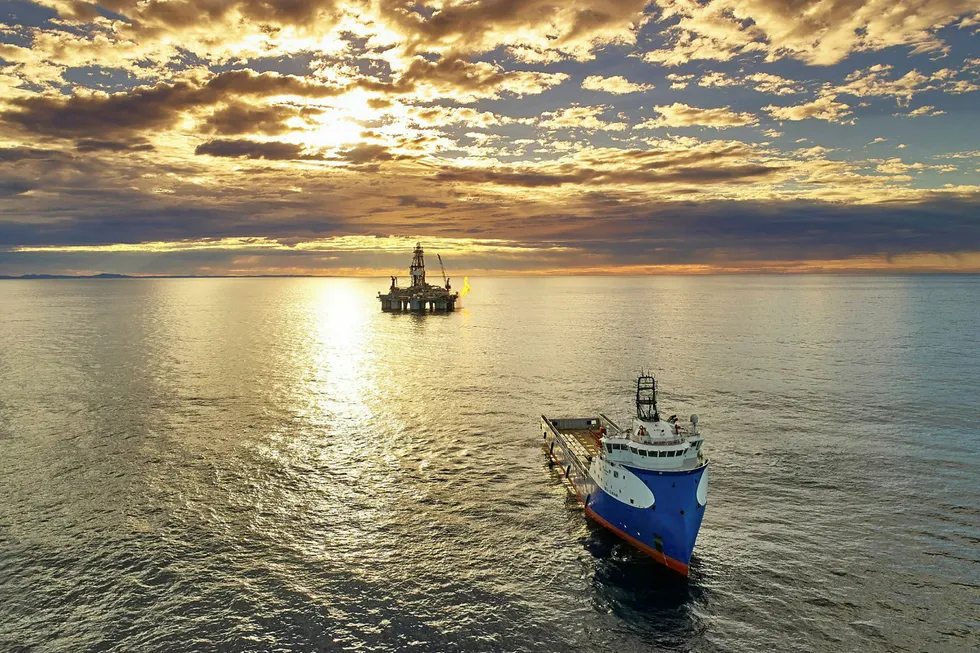 Drilling delights: Diamond Offshore's drilling rig Ocean Monarch working off south-east Australia in 2018