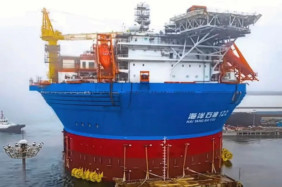 Flagship facility: Asia’s first cylindrical floater being commissioned at COOEC's Qingdao facility.