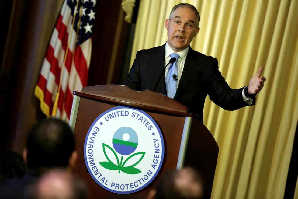 Lederen for USAs miljødirektorat EPA, Scott Pruitt. Foto: oshua Roberts/Reuters/NTB scanpix