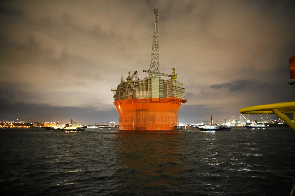 Rounding up: the Wisting cylindrical FPSO is expected to be bigger than the unit customised for Goliat (pictured)