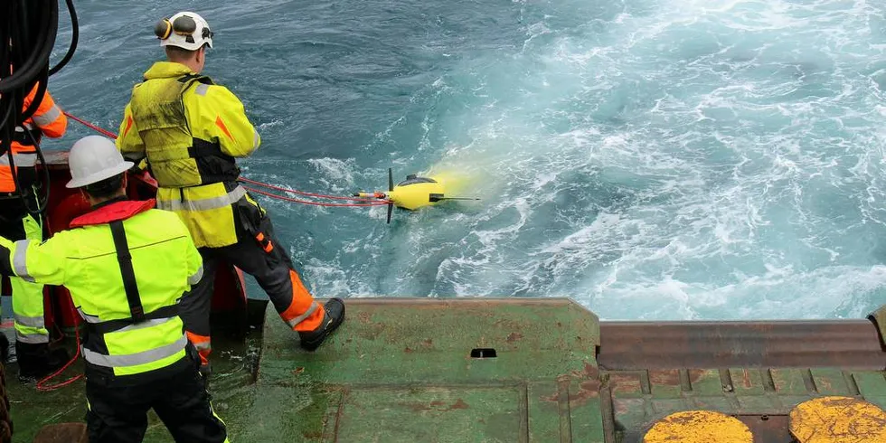 Ubemannede havgående fartøyer, droner, brukes til å samle inn data fra havområdene de beveger seg i. Foto: ConocoPhillips