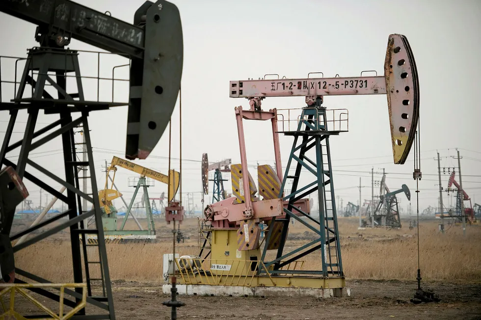 Mature: pumps in Daqing, home to China's largest but ageing oilfield