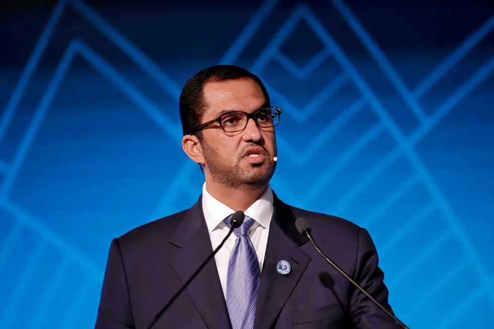 Electrifying: Adnoc chief executive Sultan Ahmed al Jaber